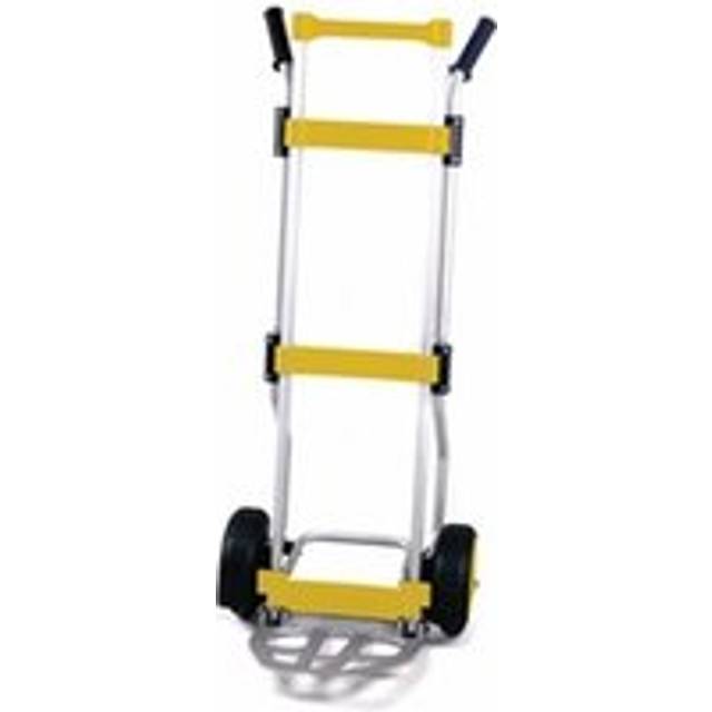 THE PRO Folding Sack Truck; Puncture Proof Wheels; Silver/Yellow/Black