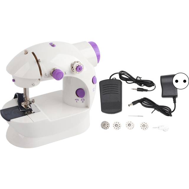 Mini Sewing Machine Bobbin Threader Pedal Adapter Handheld Mini Electric Sewing Machine for DIY