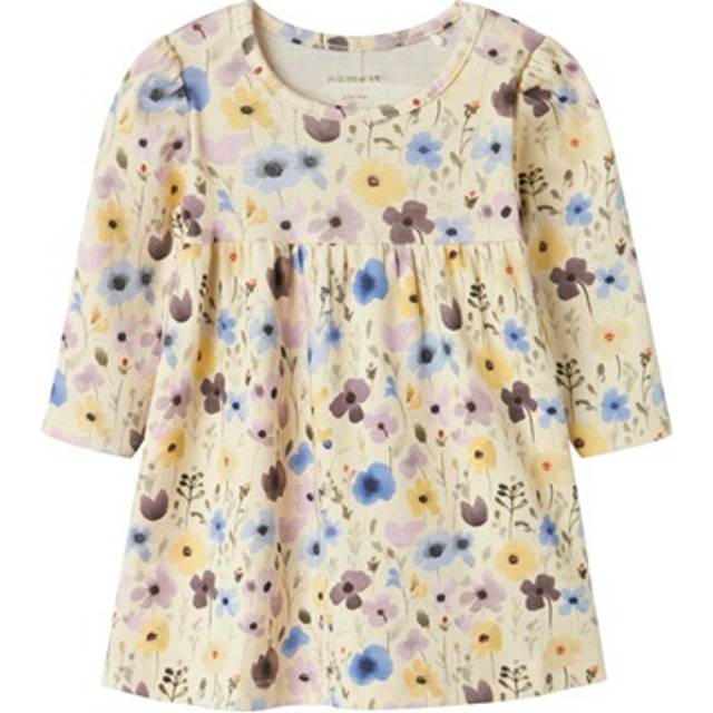 Name It Klänning L/æ - NbfTiane - Summer Sand - Name It - 1 år (80) - Klänning