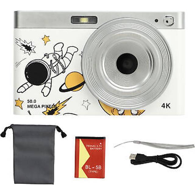 Digital Cameras 2.88in IPS 50MP 16X Digital Zoom 750mAh HD 4K Vlogging Camera for Teens Students