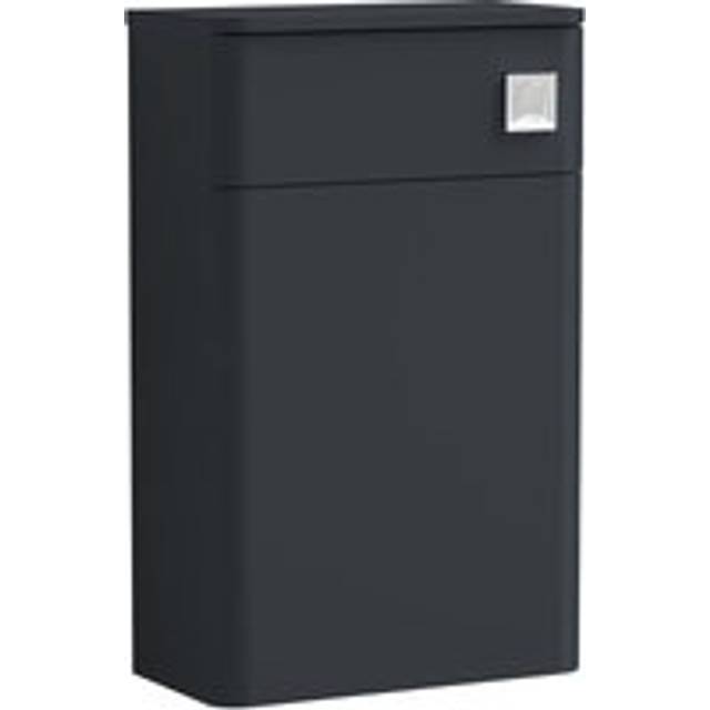 Floor Standing Concealed WC Toilet Unit - 500mm - Soft Black (Concealed Cistern Not Included)