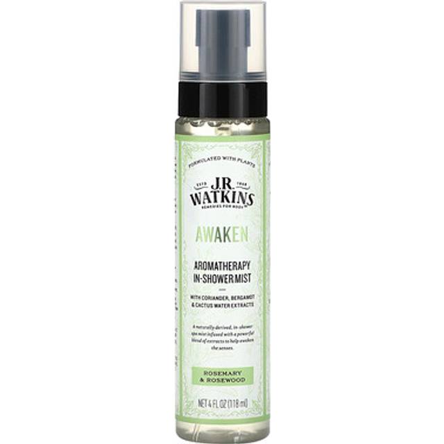 J R Watkins, Awaken, Aromatherapy In-Shower Mist, Rosemary and Rosewood, 4 fl oz (118 ml)