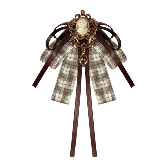 British Retro Preppy Style Brooch Beauty Bow Brooch Bow Tie Women'S Accessories B
