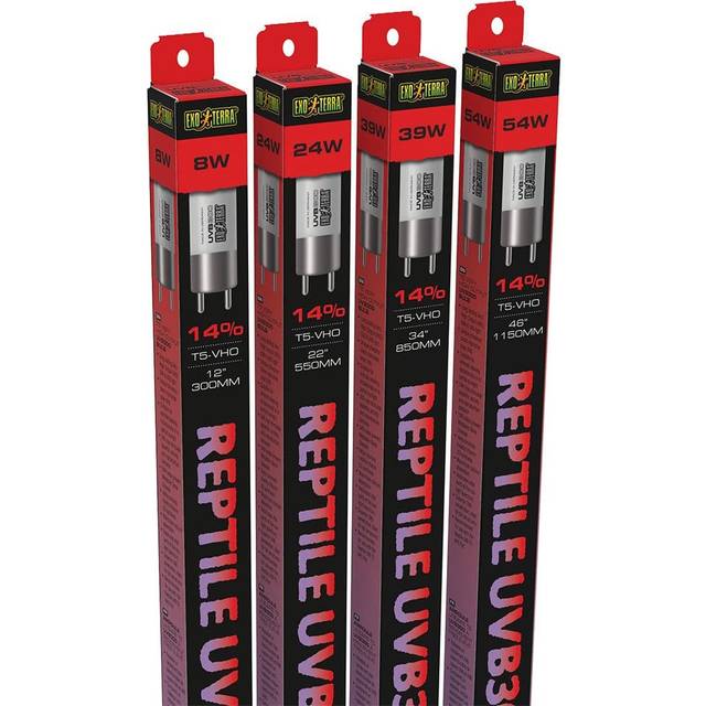 "(UVB300 T5 VHO - 8W 12"") Exo Terra T5 Very High Output UVB Lamp Bulbs Superior Lighting for Reptiles"