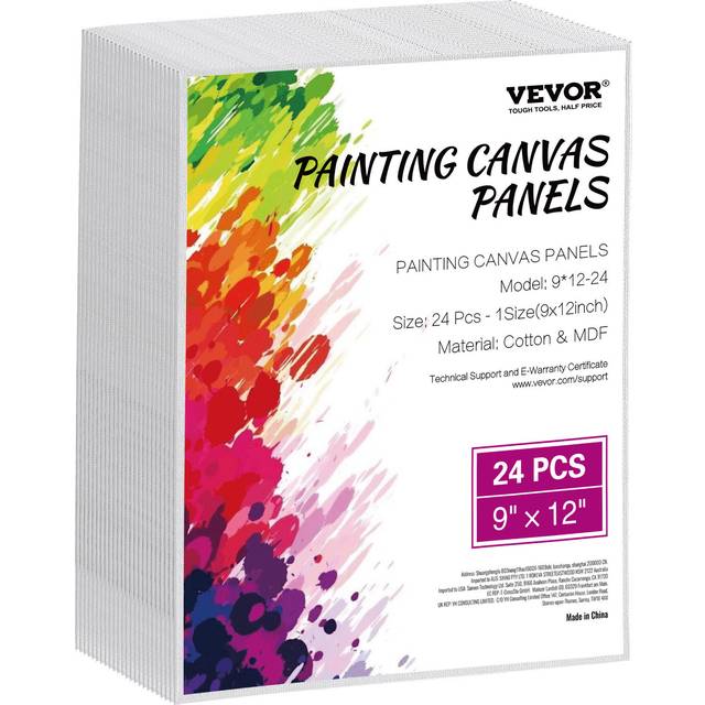 VEVOR Canvas Boards for Painting 24 Pack 9 x 12 Inch Blank Canvases for Painting