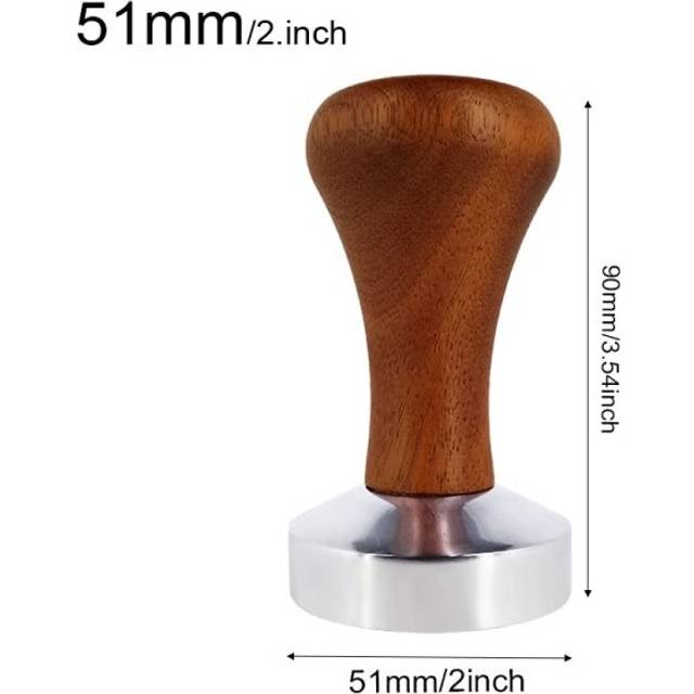 (51mm) Coffee Barista Espresso Flat Tamper Base Press Mat Dosing Ring Coffee Basket Portafilter