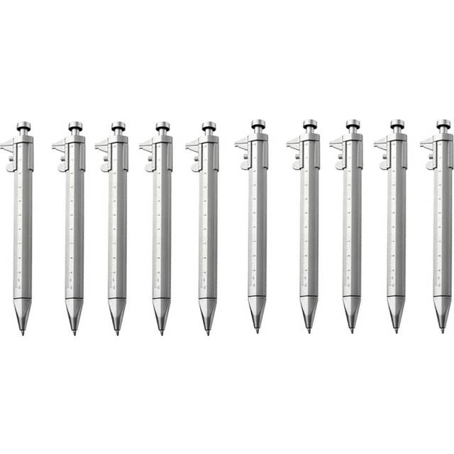 10PCS Vernier Caliper 0-100mm Ballpoint Pen Multifunction Gadget