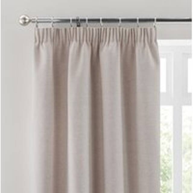 Elmore Blackout Pencil Pleat Curtains - Pebble
