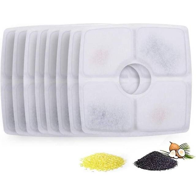 8pcs Drinking Fountain Replacement Filter With Resin And Activated Carbon Flower Water Dispenser Filter For Cat And Dog?