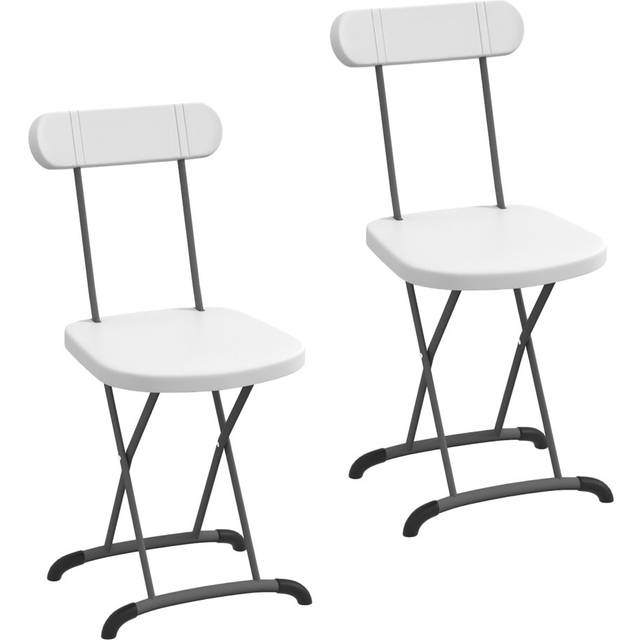 2PCS Folding Chairs Heavy Duty Molded Chairs Outdoor Plastic Chairs