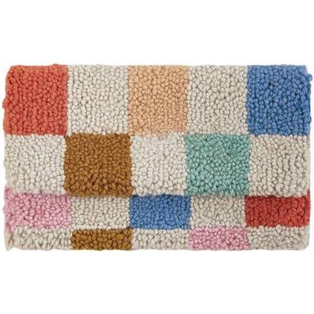 Peking Handicraft 19APS252C07 11 x 7 in. Disco Grid Hook Clutch Small Pouch, Multi Color