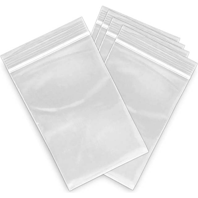 100pcs Resealable Zipper Self Seal Clear Plastic Zip Lock Bags 40mmx60mm Bulk