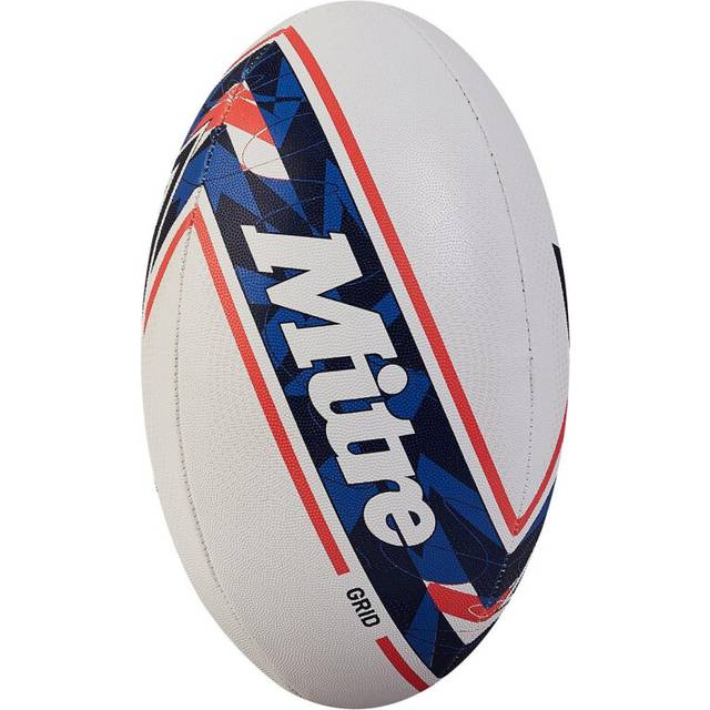 Mitre Grib Rugby Ball 5 blå/vit