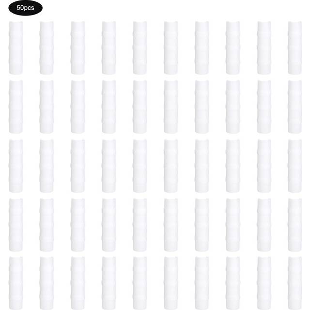 50PCS White Greenhouse Frame Pipe Tube and Film Clip Clamp Connector Kit Garden Tool8cm 8cm / 3.1in