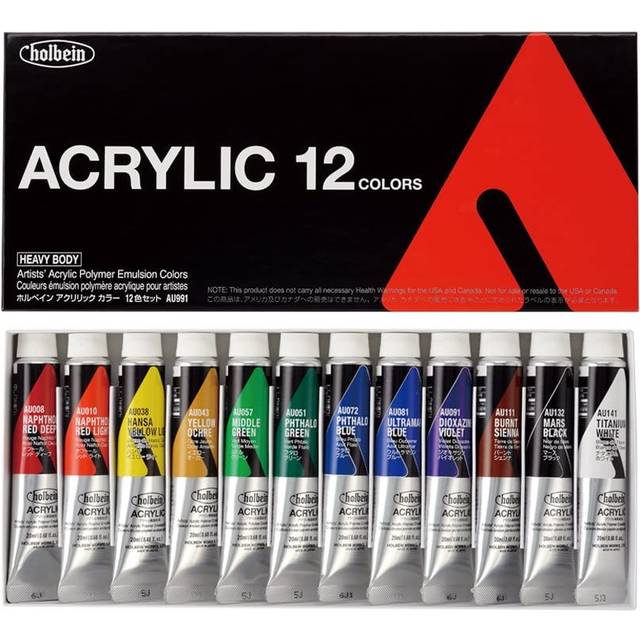 Holbein Acrylic Color AU991 20ml 12 color set 16991 [Heavy Body]