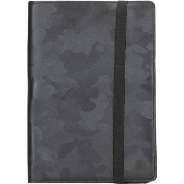 Leather Notebook Cover A5 Luxury Grey Camoflauge With Tote Gift Bag