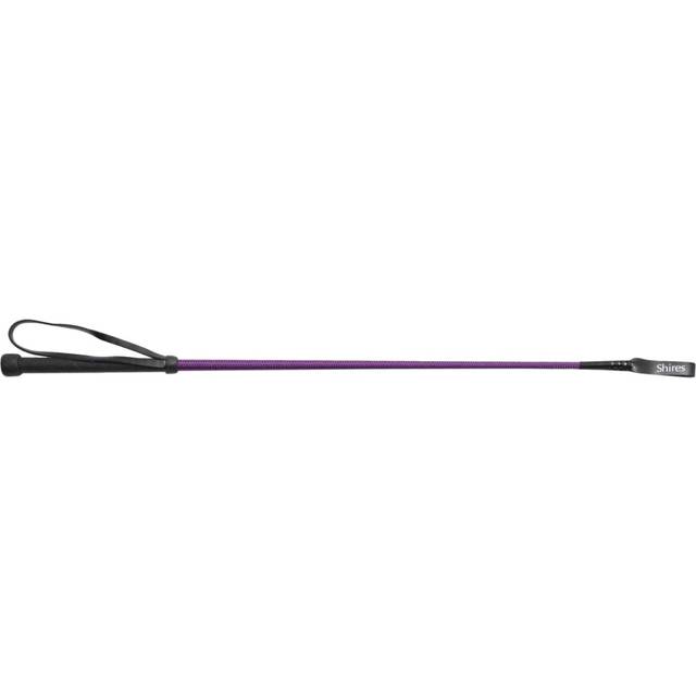 (24in, Purple) Shires Childrens/Kids Thread Stem Leather Horse Riding Whip