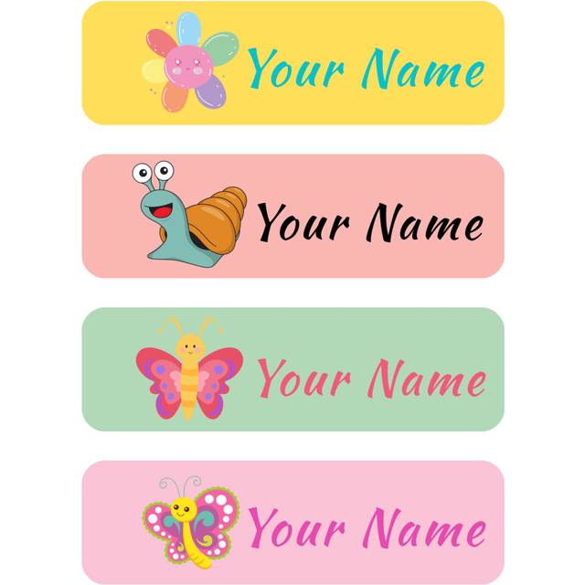 Custom Waterproof Dishwasher Safe Kid Name Labels for Daycare(128 Pack