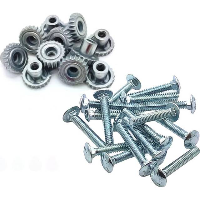 "Pet Carrier Dog Kennel Metal Fasteners Nuts Bolts Replacements (1-1/4"""""""" Medium Bolts  20 Pack)"