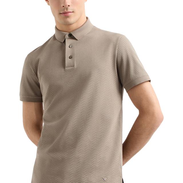 Jacquard Polo Shirt Beige