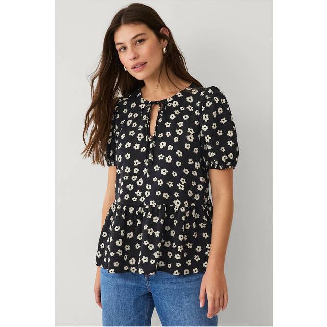 Ellos Collection - Blus med puffärm - Svart