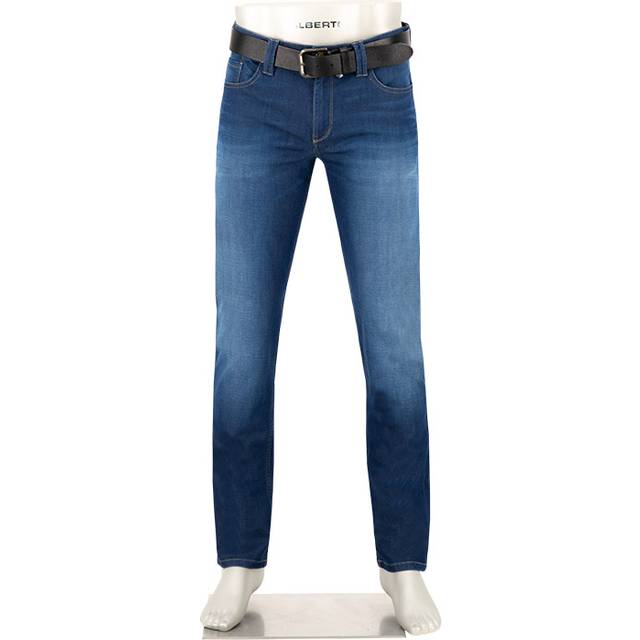 Alberto, Jeans, Herr, W31 L34, Pipe Jeans Blå Stilren - blue (W31 L34)