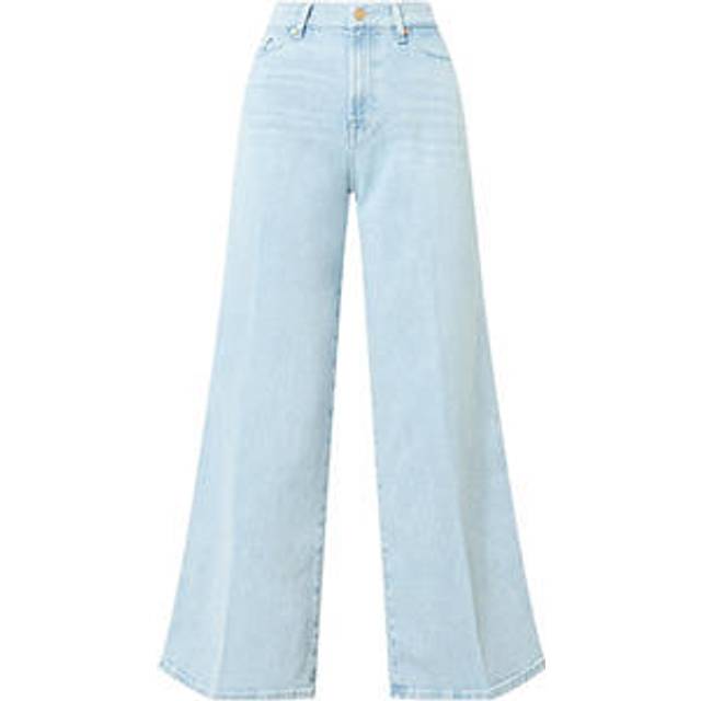 7 For All Mankind, Wide Jeans, female, Blue, W27, Blue Cropped Wide Leg Jeans