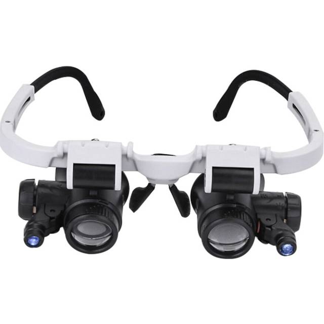 Adjustable Headband Head Mounted Magnifying Glass with Led Light 8X 15X 23X Magnifier Binocular Glasses Handsfree Magnifying Glasses