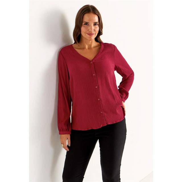 Blus med crepe-kvalitet