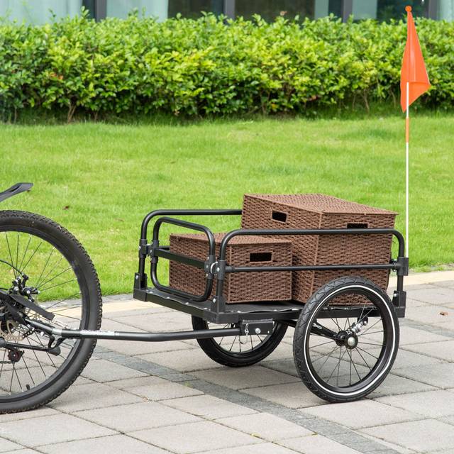 Breaden Outdoor Storage Trailer - Black (53.5cm H X 125cm W X 64cm D)