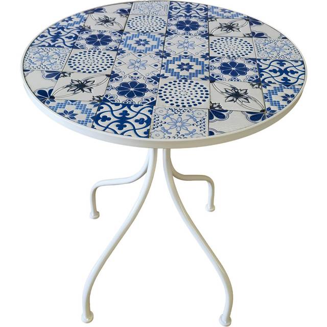 Round 3 - Piece 2 - Person 60Cm L Outdoor Bistro Set - White (2)