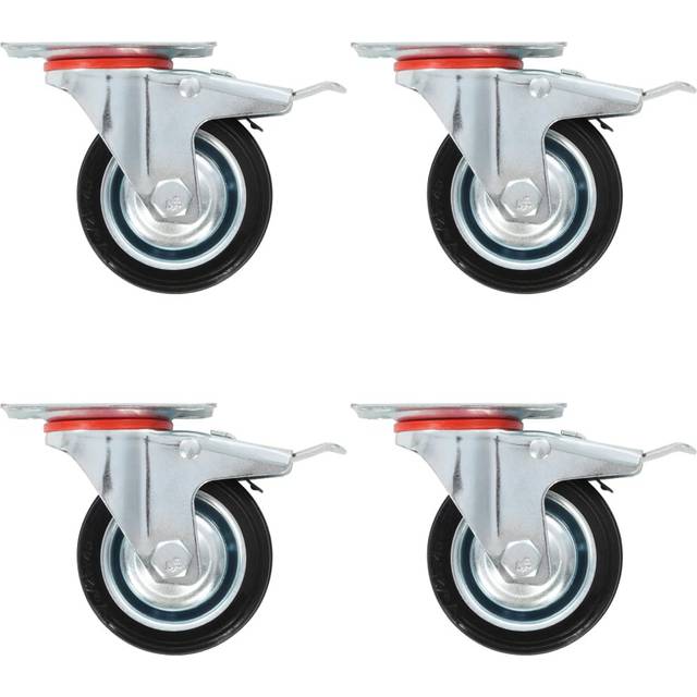 Izzo 4 Piece Swivel Castor Set with Double Brakes
