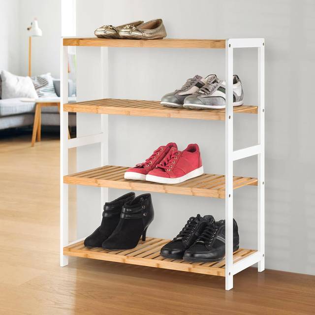 12 Pair Shoe Storage - Brown;White (12)