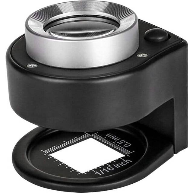 30X Scale Desktop Magnifier with 3 LED Mini Handheld Illuminated Magnifying Glass Dual Optical Jeweler Loupe