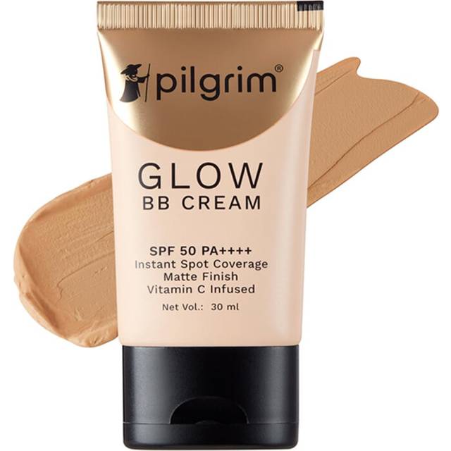 Pilgrim Honey Glow BB Cream with SPF 50 (PA++++) | Medium Buildable Coverage | Conceals Redness & Dark Circles | Gives Smooth Satin Finish Skin | 1.01