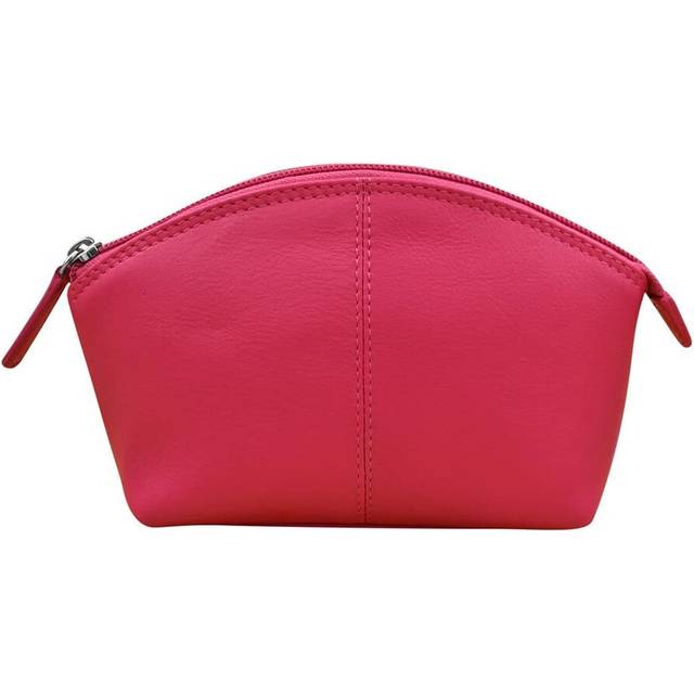 ili New York Genuine Leather Cosmetic Pouch - RFID Blocking  Leather Makeup Bag for Purse with Top Zip Closure & Interior Zip Pocket  Perfect as a Com