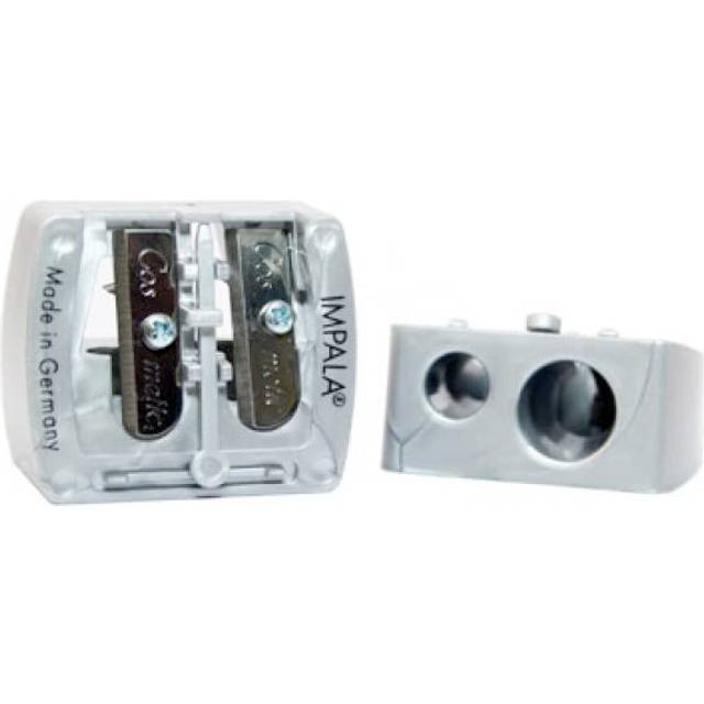 2pcs Impala Precision Cosmetic Sharpener | Manual Double Hole Pencil Sharpener | Used For Cosmetic Pencil Sharpener For Eyebrow Pencil | Eye Pencil |
