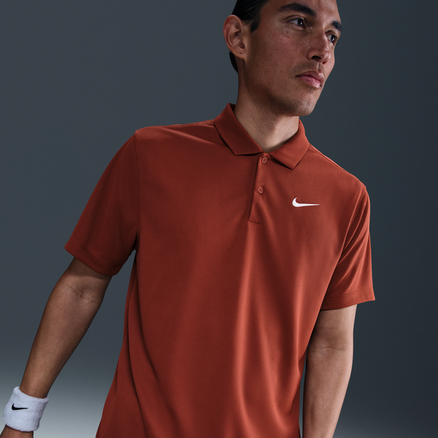 Nike Court Dri-fit Solid Polo Herrar Rost - Xl - rost