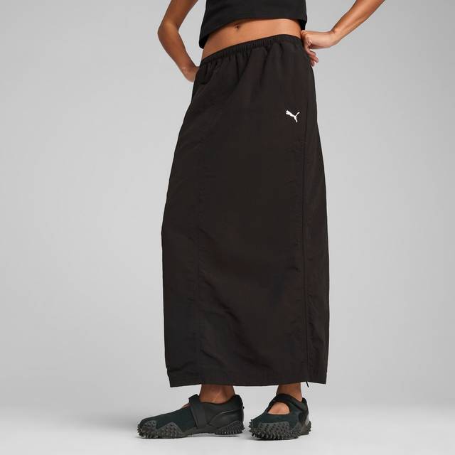 PUMA Wardrobe Essentials Woven Maxi Skirt Women, Black, size XS (XS)