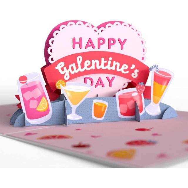 Lovepop Galentine's Pop Up Card  5 x 7   - Happy Valentines Day Card for Girlfriends- 3D Pop-Up Greeting Card for Best Friends