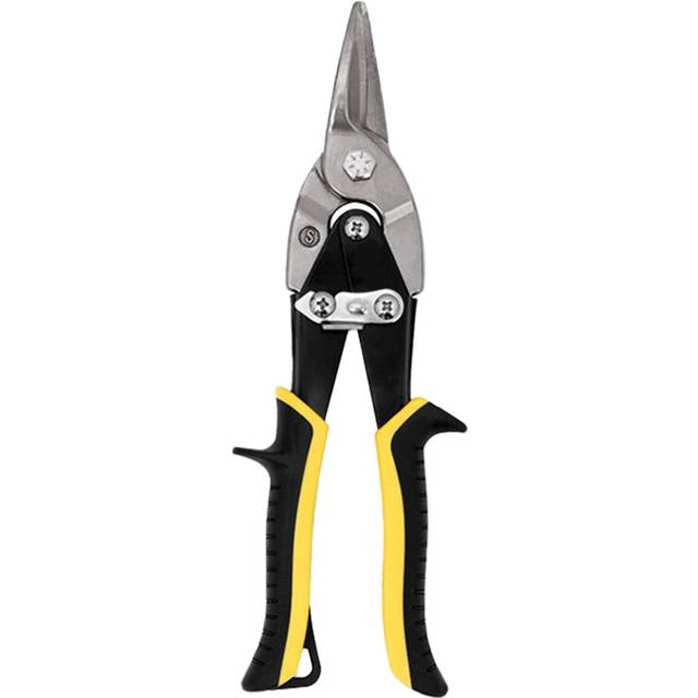 10 Inch Aviation Tin Snips, Heavy Duty Metal Cutter Shears for Cutting Sheet Metal, Straight Cut, Chrome Vanadium Steel