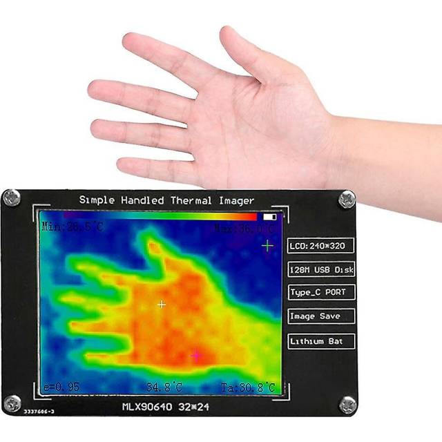 32 * 24 Pixel Infrared Sensors Thermal Imager 2.8inch Lcd 240*320 Resolution Clear Definition Imaging Camera -40 To 300