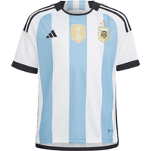 Argentina 2022 World Cup Winners Home Shirt - Kids Blue 11-12 Polyester Made By: Adidas
