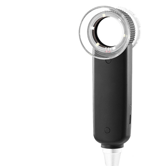 30X USB Rechargeable Magnifying Glass Hand-Held UV Light Banknote Inspection