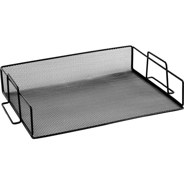 YBM Home Mesh Stackable Letter Tray Desk Organizer for Documents  Papers  Files  and Legal Letters  Black Paper Tray Organizer for Desktop Office  Hom