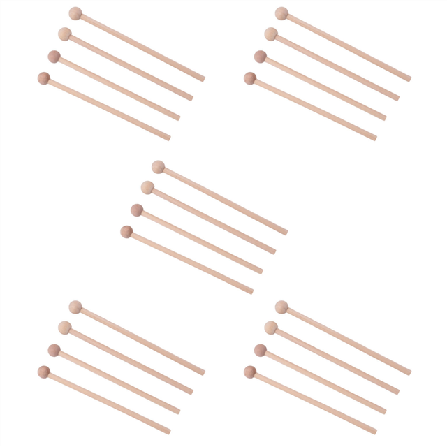 10 Pair Wood Mallets Percussion Sticks for Energy Chime, Xylophone, Wood Block, Glockenspiel and Bells