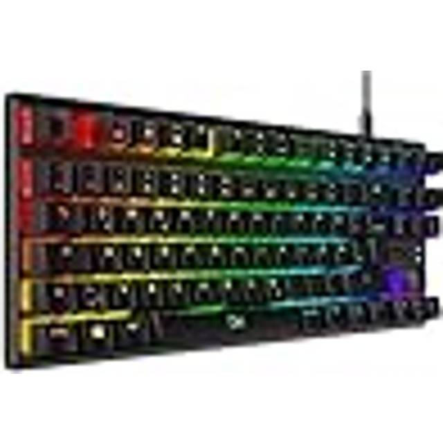HyperX, USB-A, Alloy Origins Core – RGB mekaniskt speltangentbord, Tenkeyless, HyperX röda brytare (DE layout)