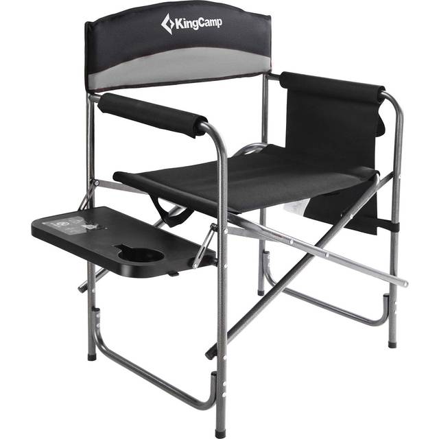 KingCamp Foldable Outdoor Chair with Load Capacity Camping Chair with Portable Compact Deck Camping Sports Indoor Director's Chair, Table, 180KG,