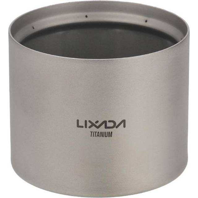 Lixada Mini Alcohol Stove Lightweight Titanium Liquid Spirit Alcohol Stove Furnace for Outdoor Camping Backpacking Hiking Titanium