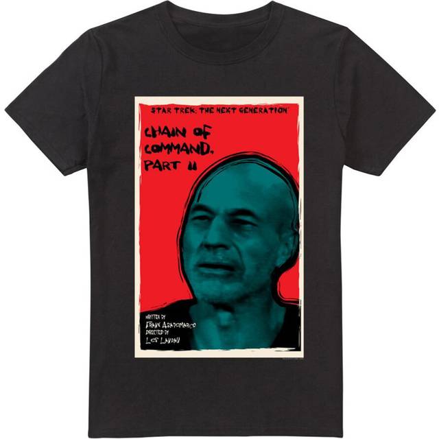 (S, Black) Star Trek Mens The Next Generation Season 6 Episode 11 T-Shirt